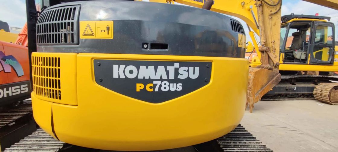 KOMATSU PC78US 6 χρησιμοποιημένος μίνι εκσκαφέας εκσκαφέας αντιολισθητικών αλυσίδων από δεύτερο χέρι 7 τόνου