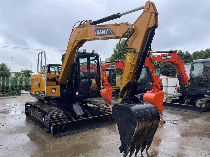 Χρησιμοποιούμενος Sany SY75C Pro Mini Excavator Δεύτερο χέρι 7.5 τόνων Sany Mini Digger