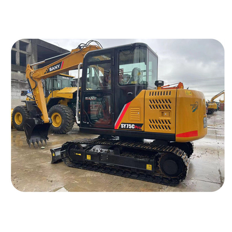 Χρησιμοποιούμενος Sany SY75C Pro Mini Excavator Δεύτερο χέρι 7.5 τόνων Sany Mini Digger
