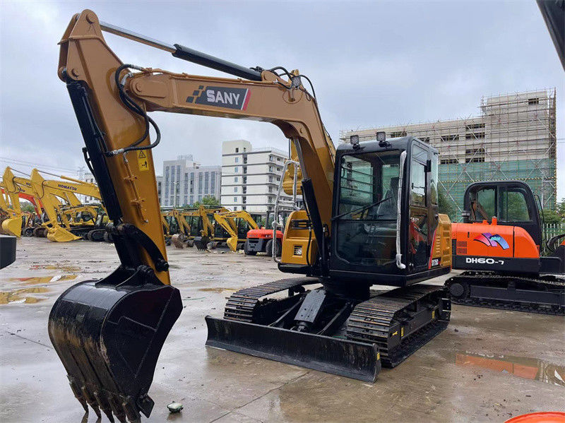 Χρησιμοποιούμενος Sany SY75C Pro Mini Excavator Δεύτερο χέρι 7.5 τόνων Sany Mini Digger