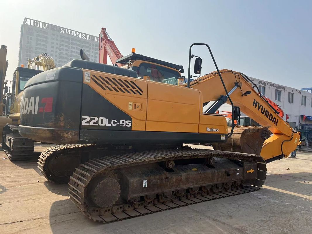 Χρησιμοποιούμενος αρχικός εξορυκτής Hyundai 220LC-9S βαρέος εξοπλισμός 22 τόνων μεσαίου μεγέθους χρησιμοποιούμενος εξορυκτής