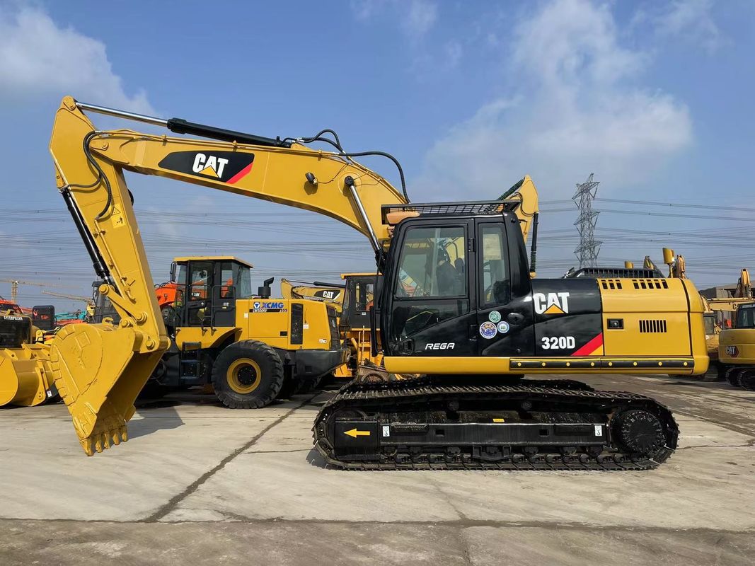 Χρησιμοποιούμενος εξορυκτής Caterpillar 320D με ένεση 3066 κινητήρα 20 τόνων Μέσος εξορυκτής CAT 320