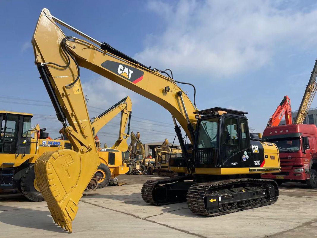 Χρησιμοποιούμενος εξορυκτής Caterpillar 320D με ένεση 3066 κινητήρα 20 τόνων Μέσος εξορυκτής CAT 320