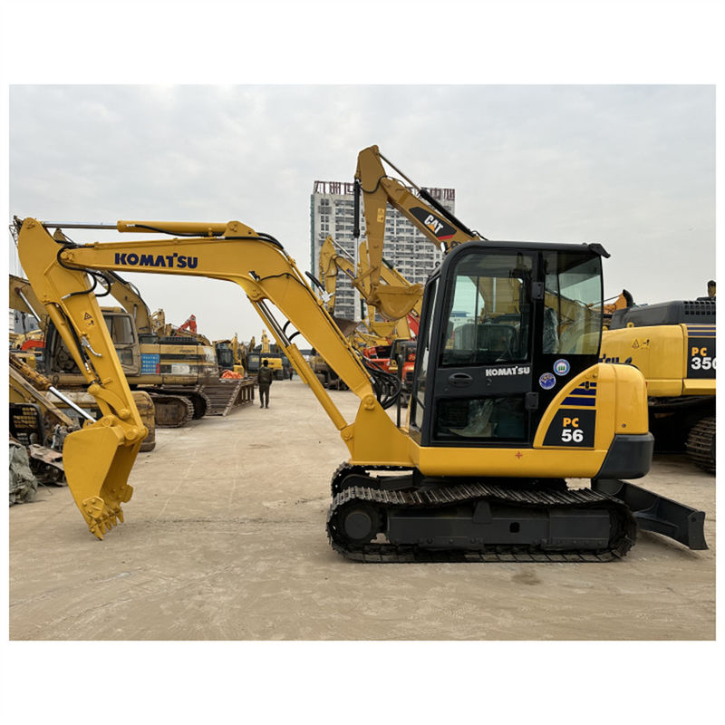 Μικρή Ιαπωνία Komatsu PC56 Χρησιμοποιούμενη Υδραυλική Εκσκαφέας Μίνι Μέγεθος Βάρος 5 Τόνων με λεπίδα