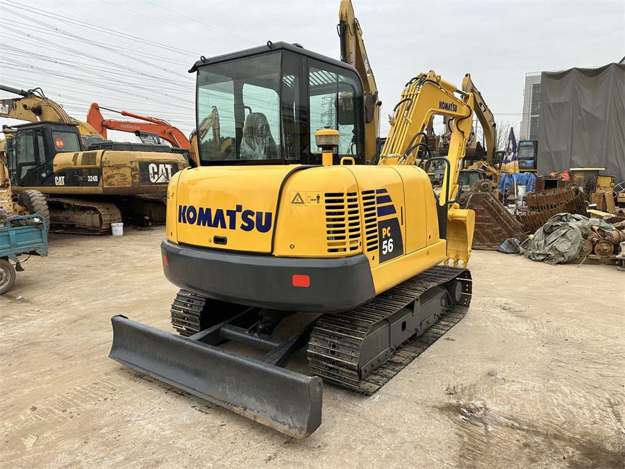 Μικρή Ιαπωνία Komatsu PC56 Χρησιμοποιούμενη Υδραυλική Εκσκαφέας Μίνι Μέγεθος Βάρος 5 Τόνων με λεπίδα