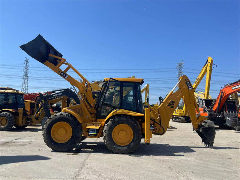 Προέλευση ΗΠΑ Χρησιμοποιούμενο JCB 4CX Backhoe Loader μεταχειρισμένο JCB 4CX Wheel Backhoe Loader