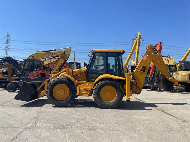 Προέλευση ΗΠΑ Χρησιμοποιούμενο JCB 4CX Backhoe Loader μεταχειρισμένο JCB 4CX Wheel Backhoe Loader