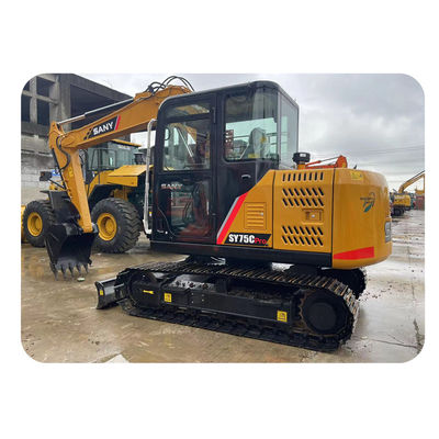 Χρησιμοποιούμενος Sany SY75C Pro Mini Excavator Δεύτερο χέρι 7.5 τόνων Sany Mini Digger