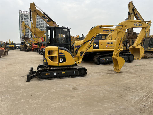Χρησιμοποιούμενος εξορυκτής Komatsu PC50MR-2 Mini 5 τόνων Χρησιμοποιούμενος εξορυκτής Ιαπωνίας Komatsu PC50